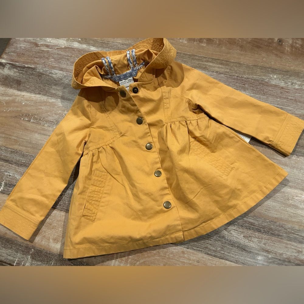 Rachel Zoe Baby Girl Snap Button Cotton Jacket With Hood, Size 24 Months NWT - Picture 10 of 11
